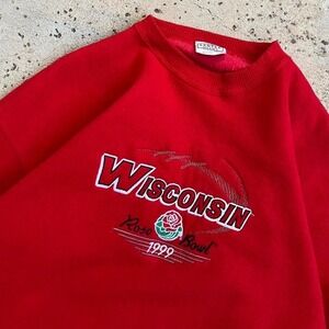 Vintage University of Wisconsin Badgers 1999 Rose Bowl Santee Crewneck Size XL